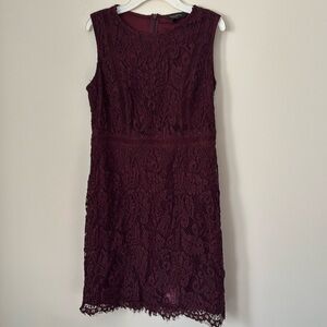 Banana Republic Maroon Lace Dresss